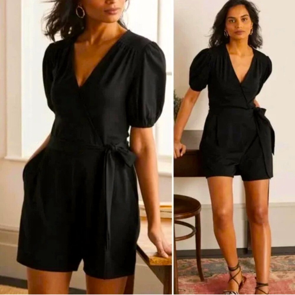 Boden Short V-Neck Romper